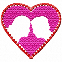 Hearts Embroidery Design 8